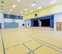 Stage and Basketball Court