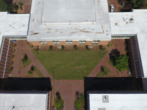 Zoomed In Aerial View of Academic Complex