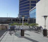 Tanger Center for the Performing Arts Terrace with Seating and Heaters