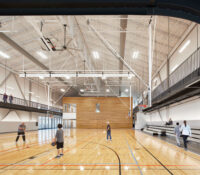 Joyner Park Community Center Indoor Basketball and Pickle Ball Court and Surrounding Track
