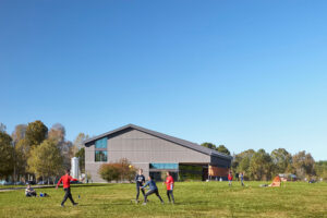 Joyner Park Community Center Recreational Field Next to Building
