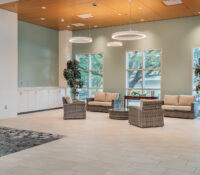 Interior seating area of New Bern Riverfront Convention Center in Craven County, NC