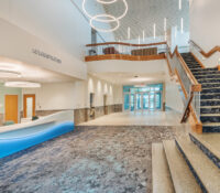 Reception area of New Bern Riverfront Convention Center in Craven County, NC