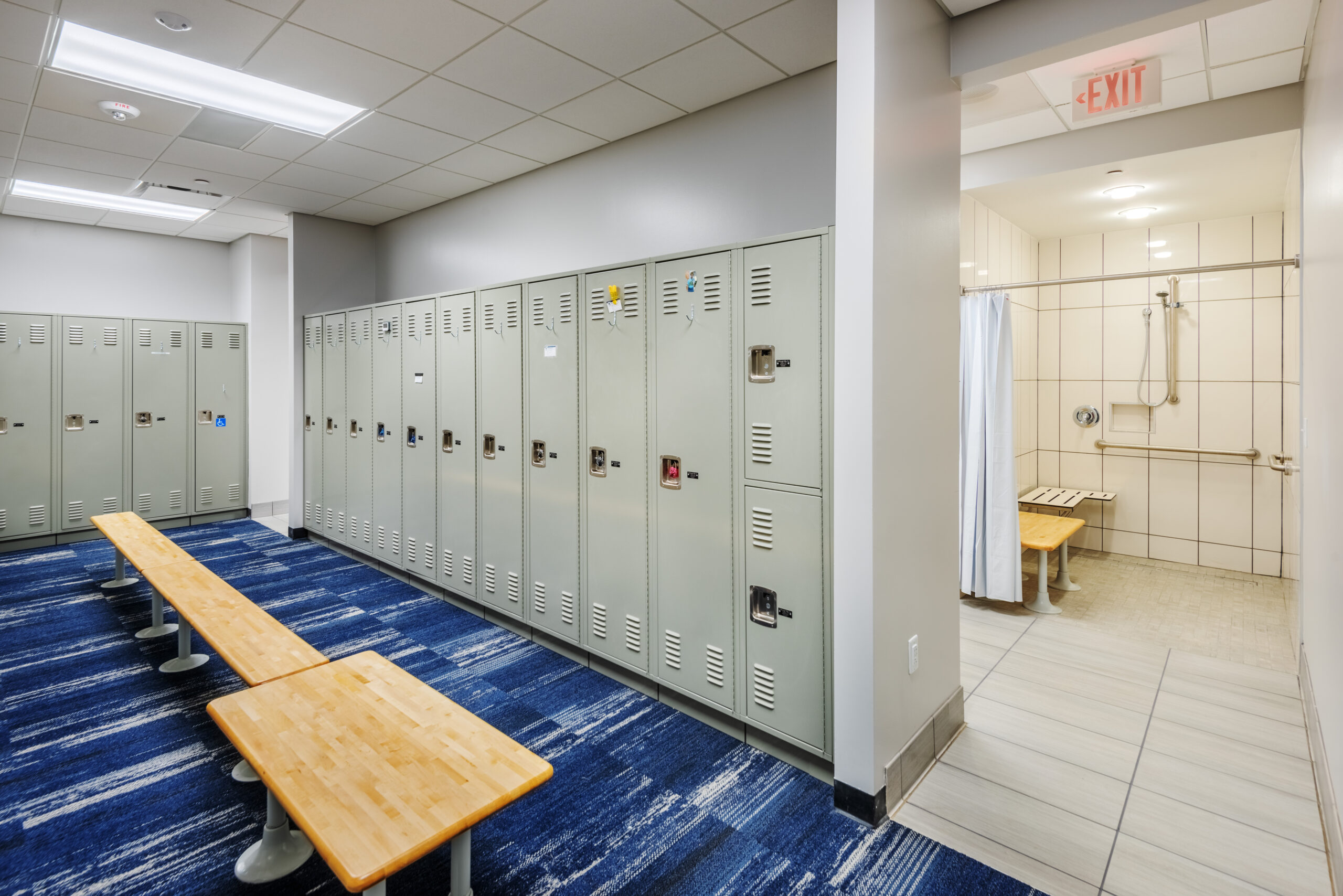 CMPD South Division Station Locker Room with Lockers