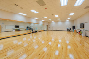 Neuse River Middle School Dance and Drama Room with Large Mirrors