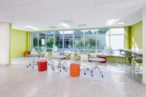 Trask Middle School Flex Space with Tables and Chairs