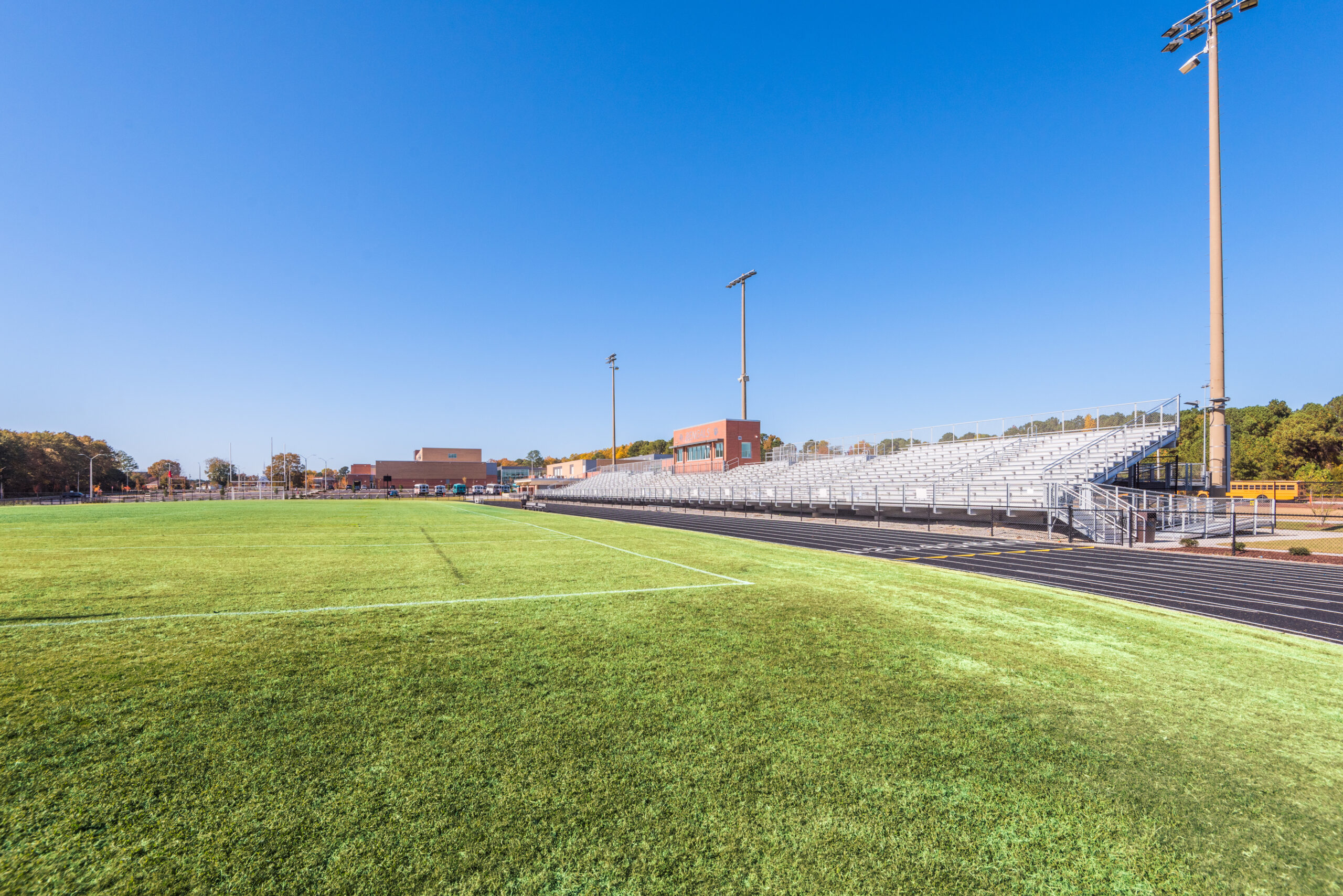 Fuquay-Varina High School Track, Football Field, and Bleachers