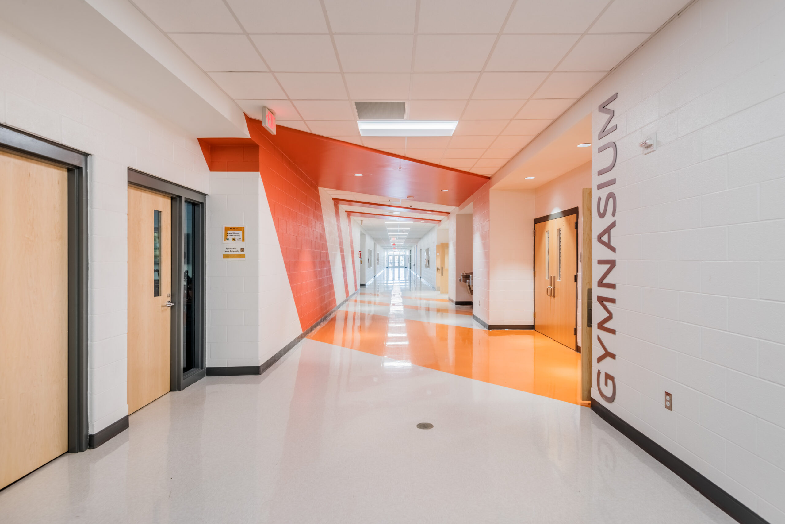 Fuquay-Varina High School Orange Hallway