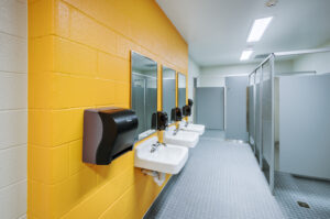 Restroom with Yellow Walls